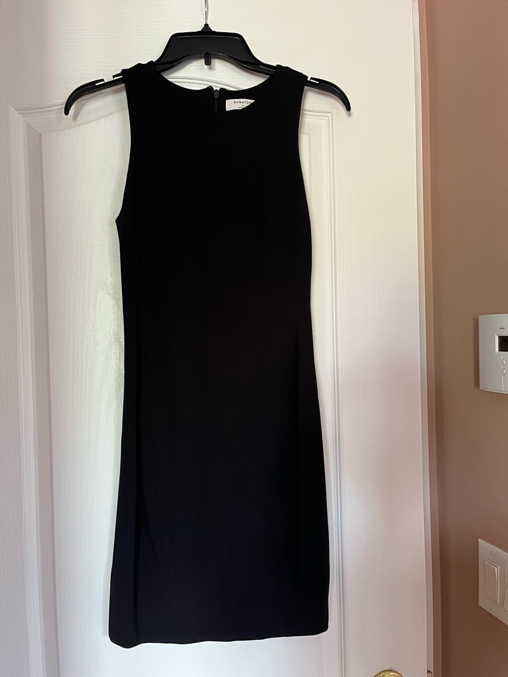 Babaton Black Sleeveless Midi Sheath Dress